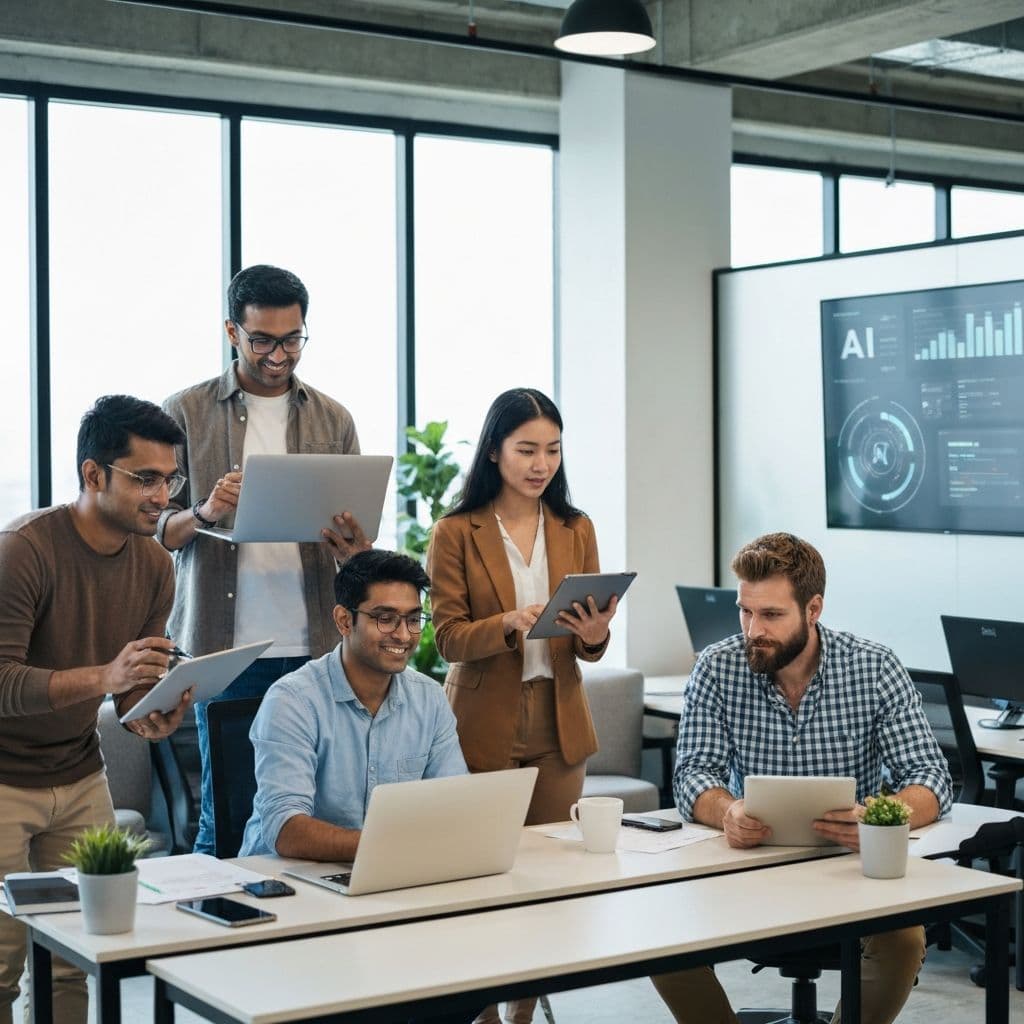 Team Working with AI